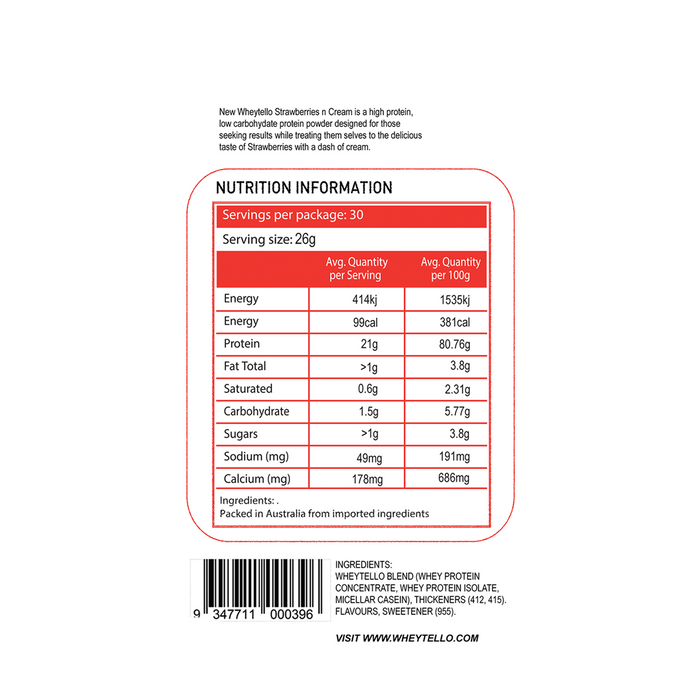 STRAWBERRIES N CREAM - WHEY PROTEIN